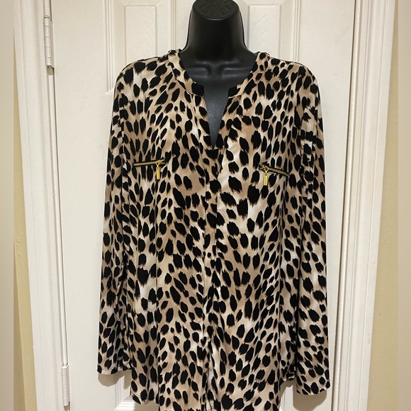 🔥Final Price🔥⭐️NWT⭐️Classy Plus Size Leopard Blouse by INCInternational Concepts - Picture 2 of 8